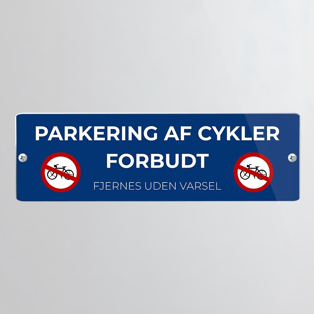 Skilt | Rektangel | 21 x 6,5 cm | M. huller