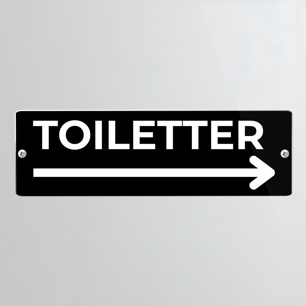 Skilt | Rektangel | 21 x 6,5 cm | M. huller
