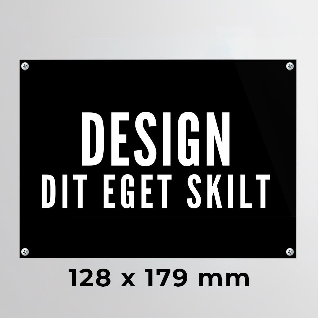 Skilt | Rektangel | 12,8 x 17,9 cm | M. huller