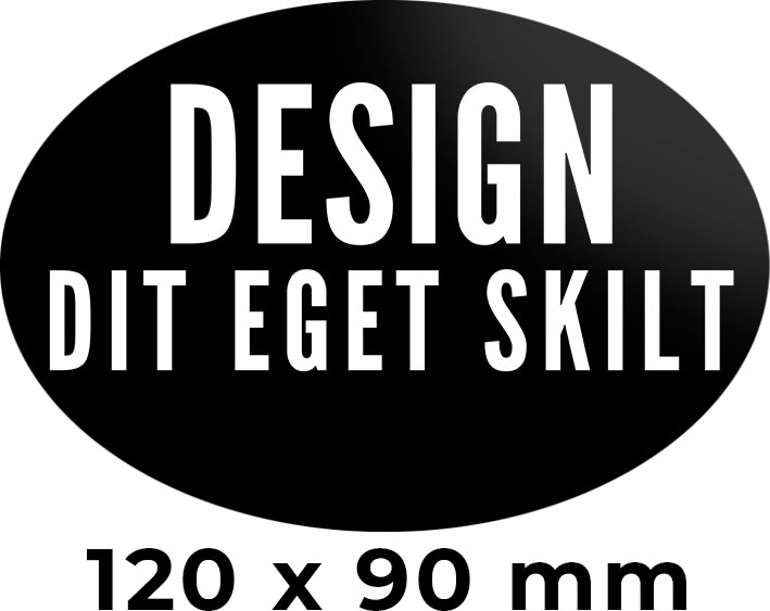 Skilt | Oval | 12 x 9 cm