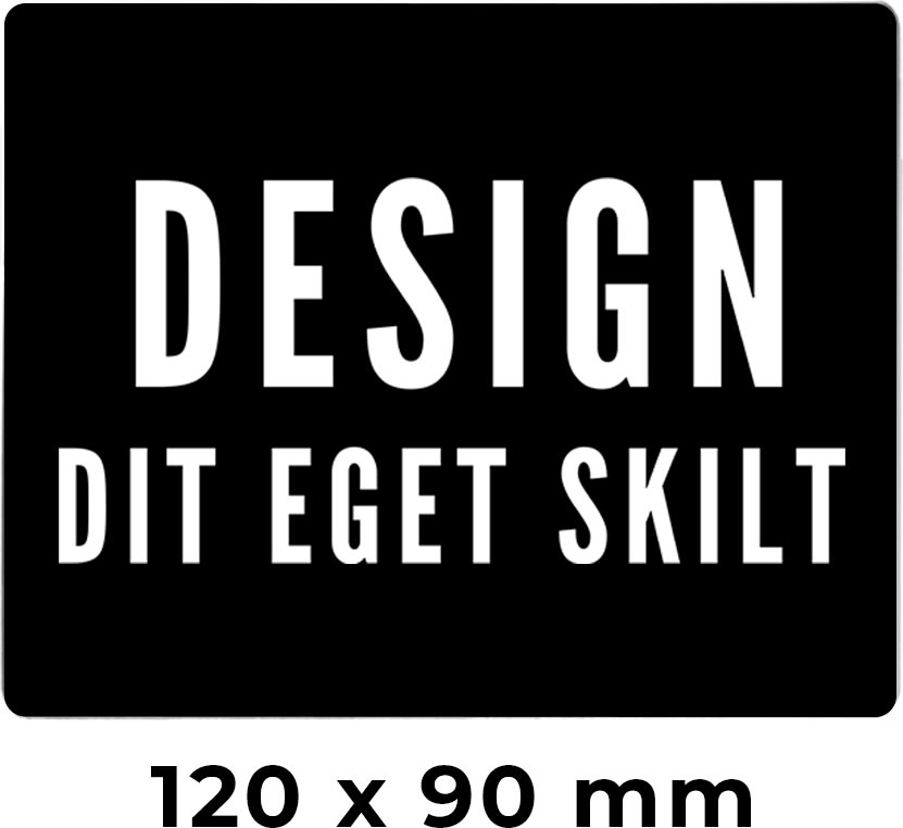 Skilt | Rektangel | 12 x 9 cm