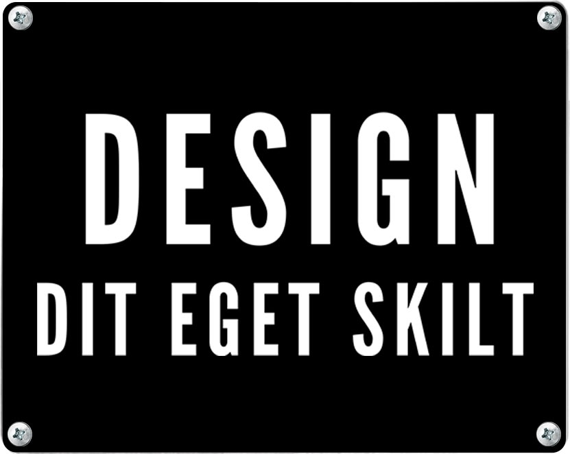 Skilt | Rektangel | 12 x 9 cm | M. huller