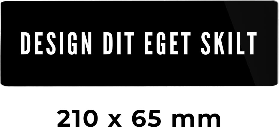Skilt | Rektangel | 21 x 6,5 cm