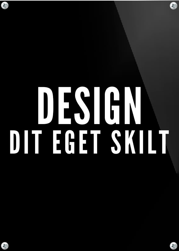 Skilt | Rektangel | 12,8 x 17,9 cm | M. huller