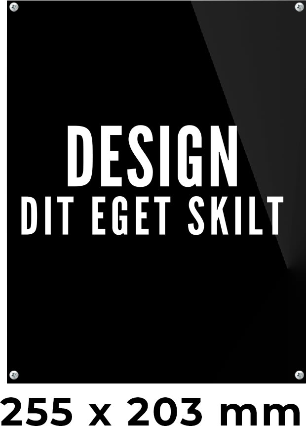 Skilt | Rektangel | 25,5 x 20,3 cm