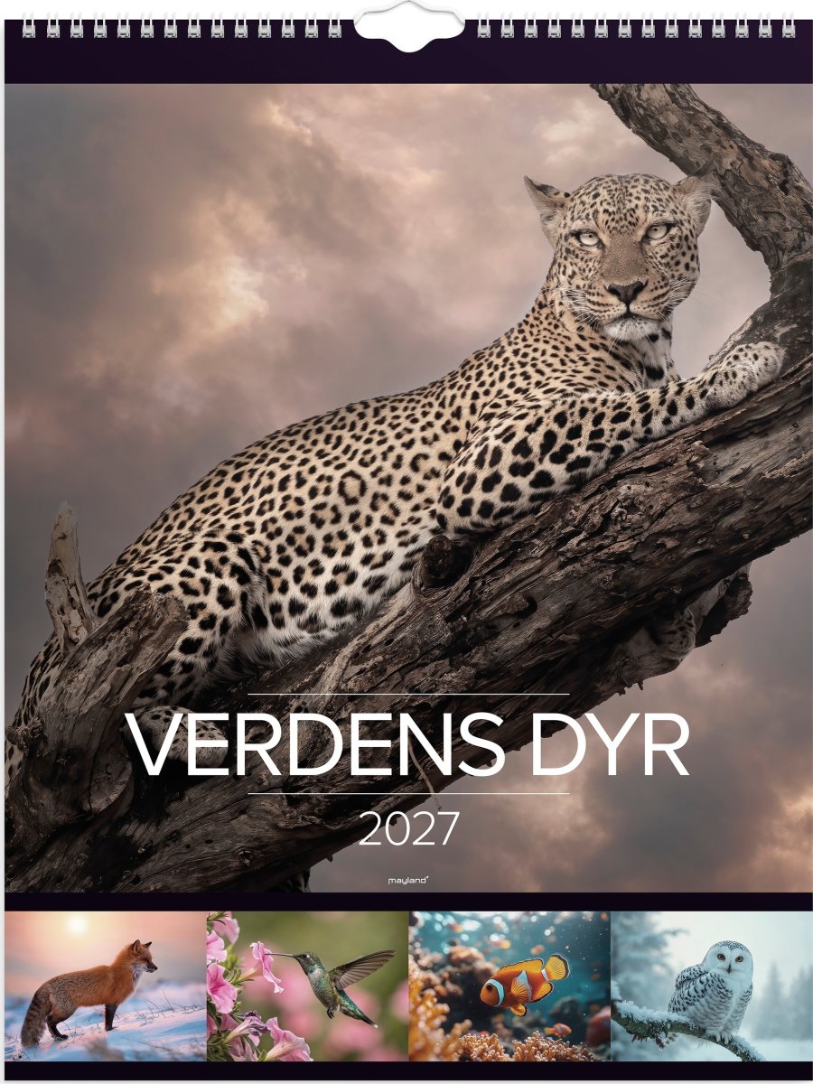 Mayland 2027 Vægkalender, verdens dyr