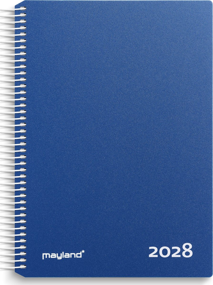 Mayland 2028 Timekalender, plast, blå