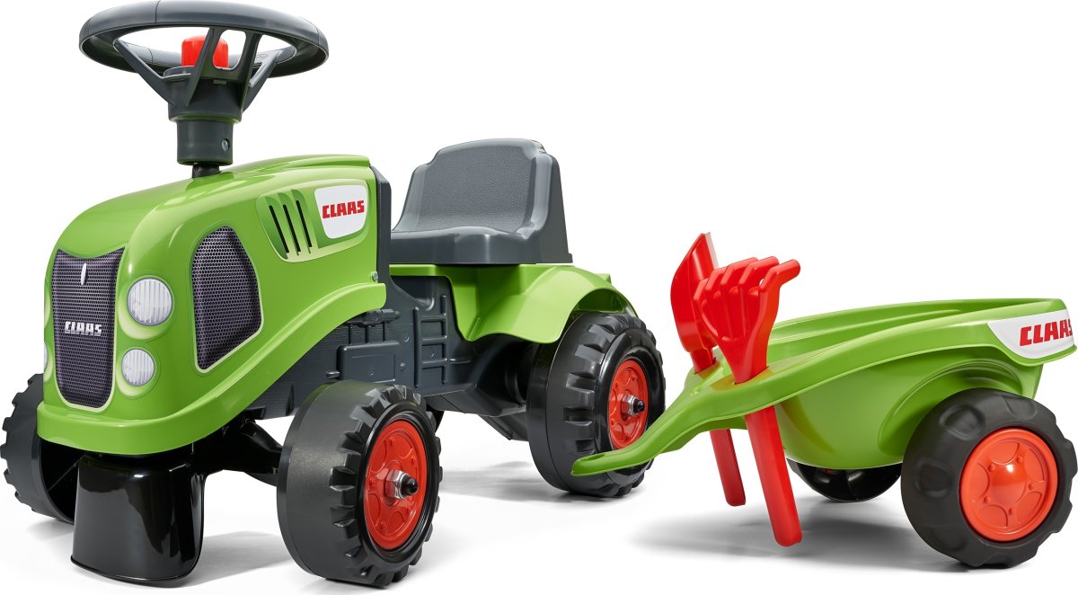 FALK Claas traktor med trailer og tilbehør