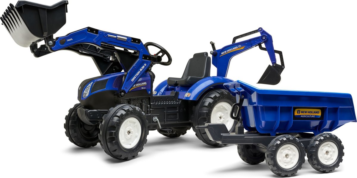 FALK New Holland rendegraver inkl. vogn med tiplad