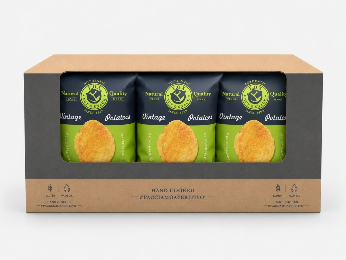 Vintage chips m Balsamico, Eddike og Havsalt, 40 g
