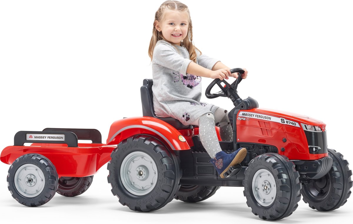 FALK Massey Ferguson traktor m/vogn, rød