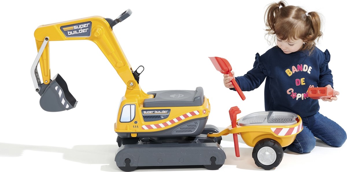 FALK Super Builder gravemaskine m/vogn, gul