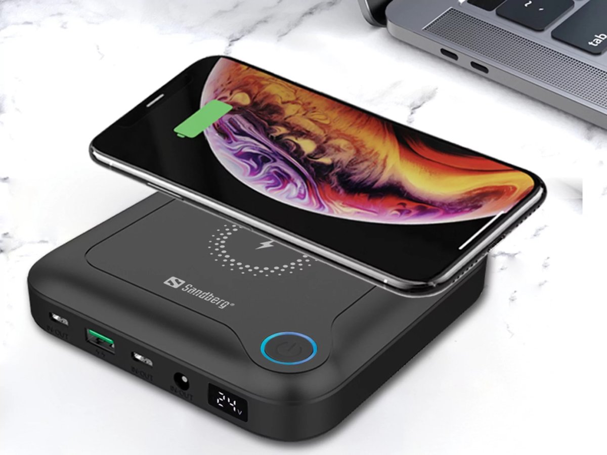 Sandberg All-in-1 Laptop Powerbank, 25000 mAh