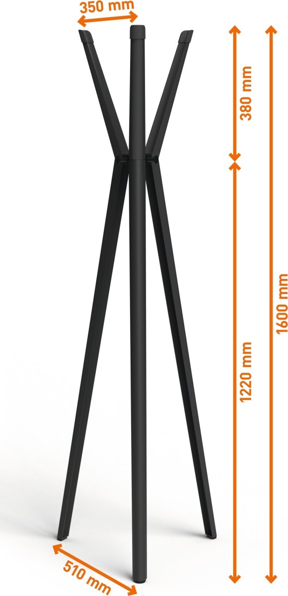 Durable Stumtjener m. 6 knager DURASTORE®, sort