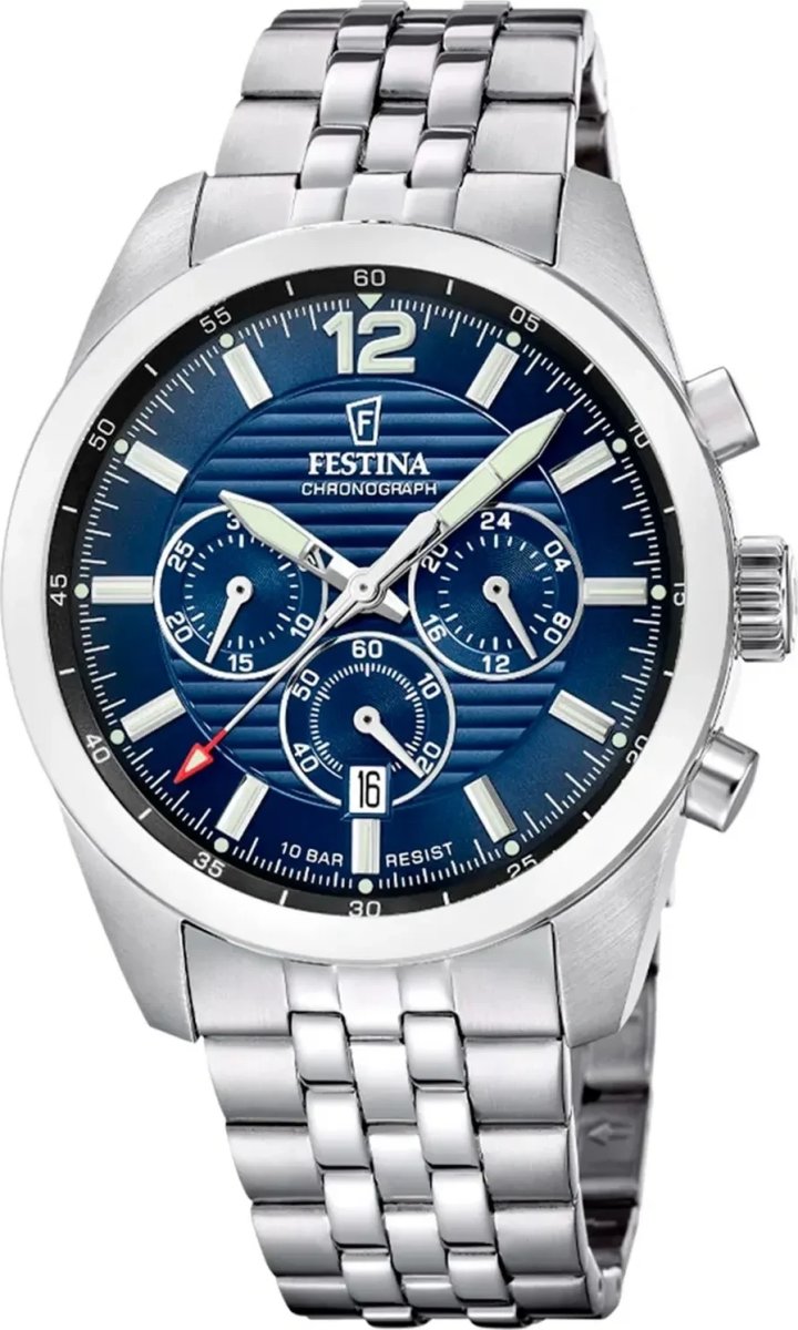 FESTINA Chronosport Herreur, blå skive, Ø43,8mm