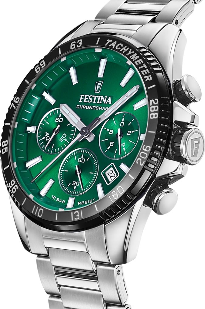 FESTINA Chronosport Herreur, grøn skive, Ø45mm