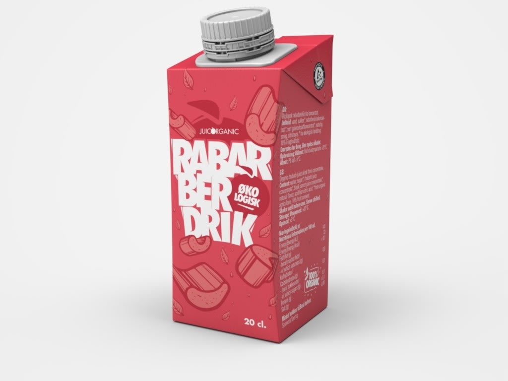 JuicOrganic Økologisk Rabarberdrik, 20 cl