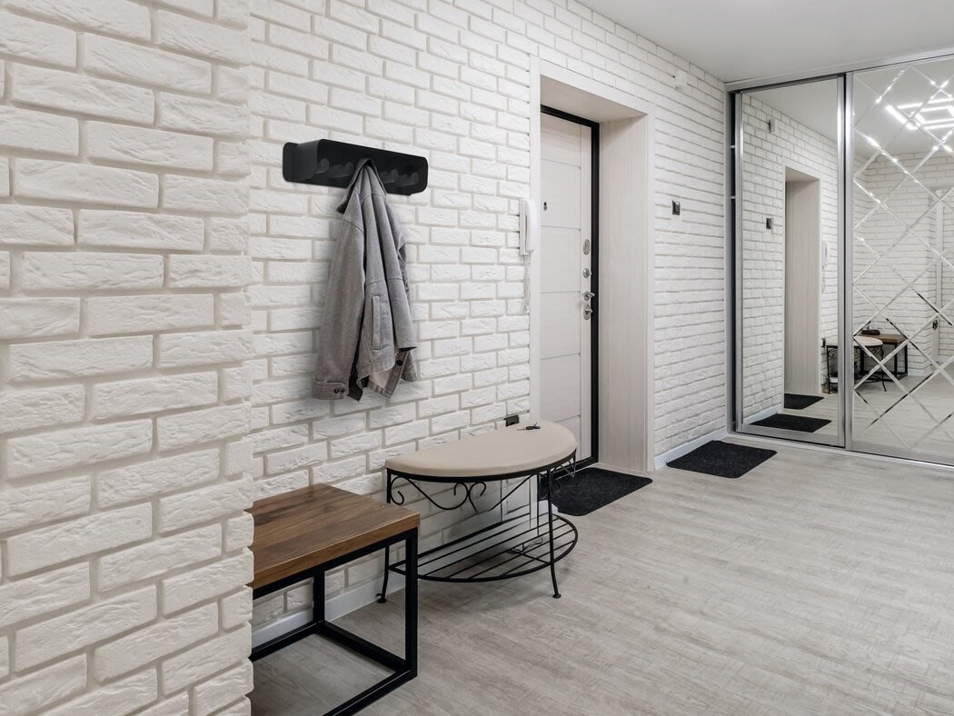 Durable Knagerække m. 5 knager DURASTORE®, sort