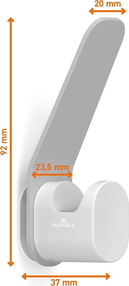 Durable Dobbeltknager, 4 stk, DURASTORE®, grå