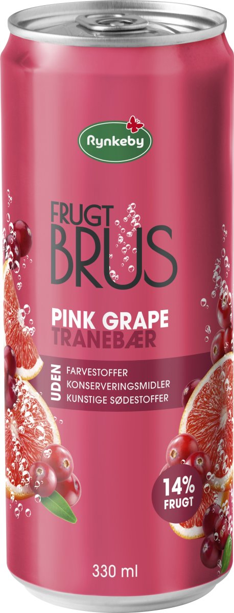 Rynkeby BRUS Pink Grape/Tranebær, 0,33 l