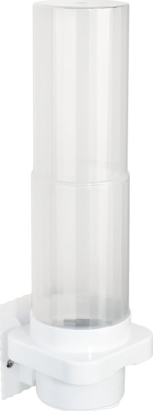 Vægdispenser, til Ø50-80 mm kopper, ABS/PP, hvid