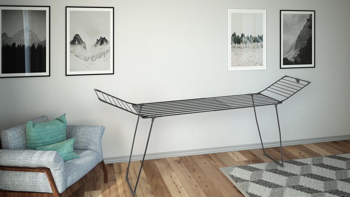 Tørrestativ, teleskop 195 - 260cm, Sort. 25m