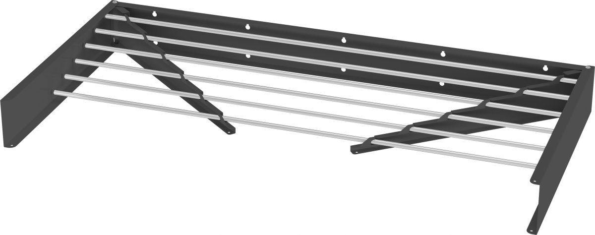 Tørrestativ, væghængt / foldbart, Sort,  6m