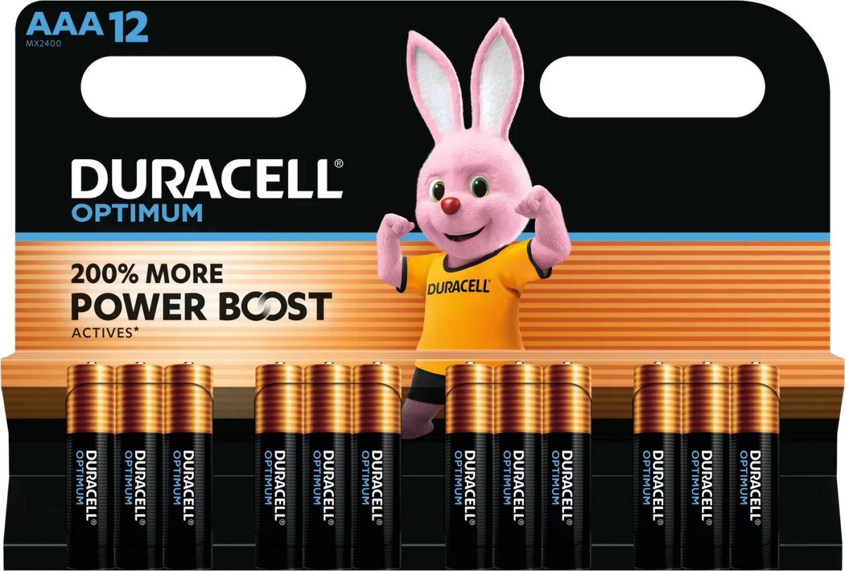 Duracell Optimum AAA batteri, 12 stk