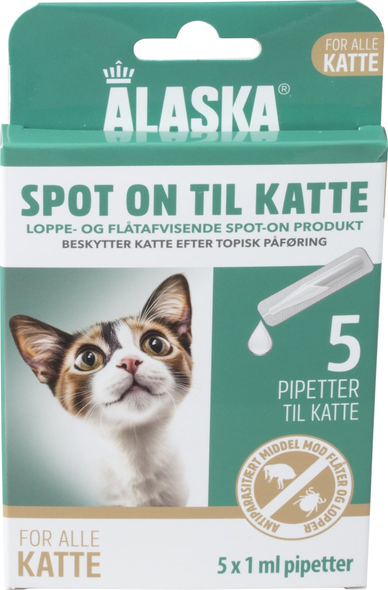 Alaska flåt- og loppemiddel, kat, 5x1 ml