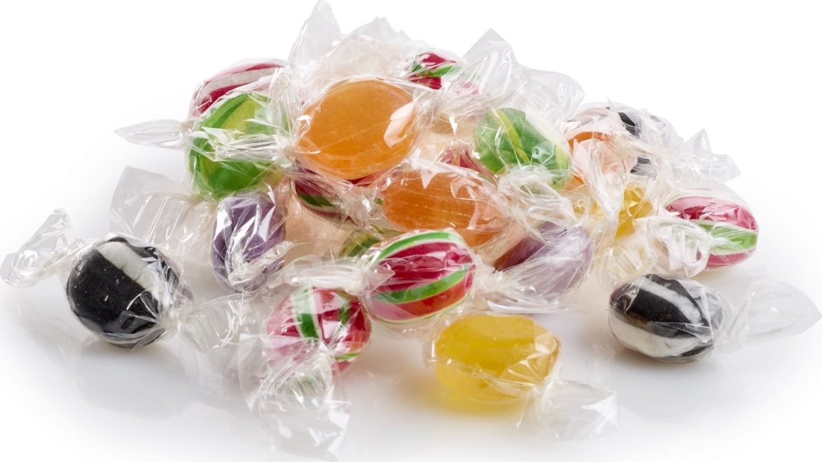 Blandede Bolcher i klar folie, 1 kg