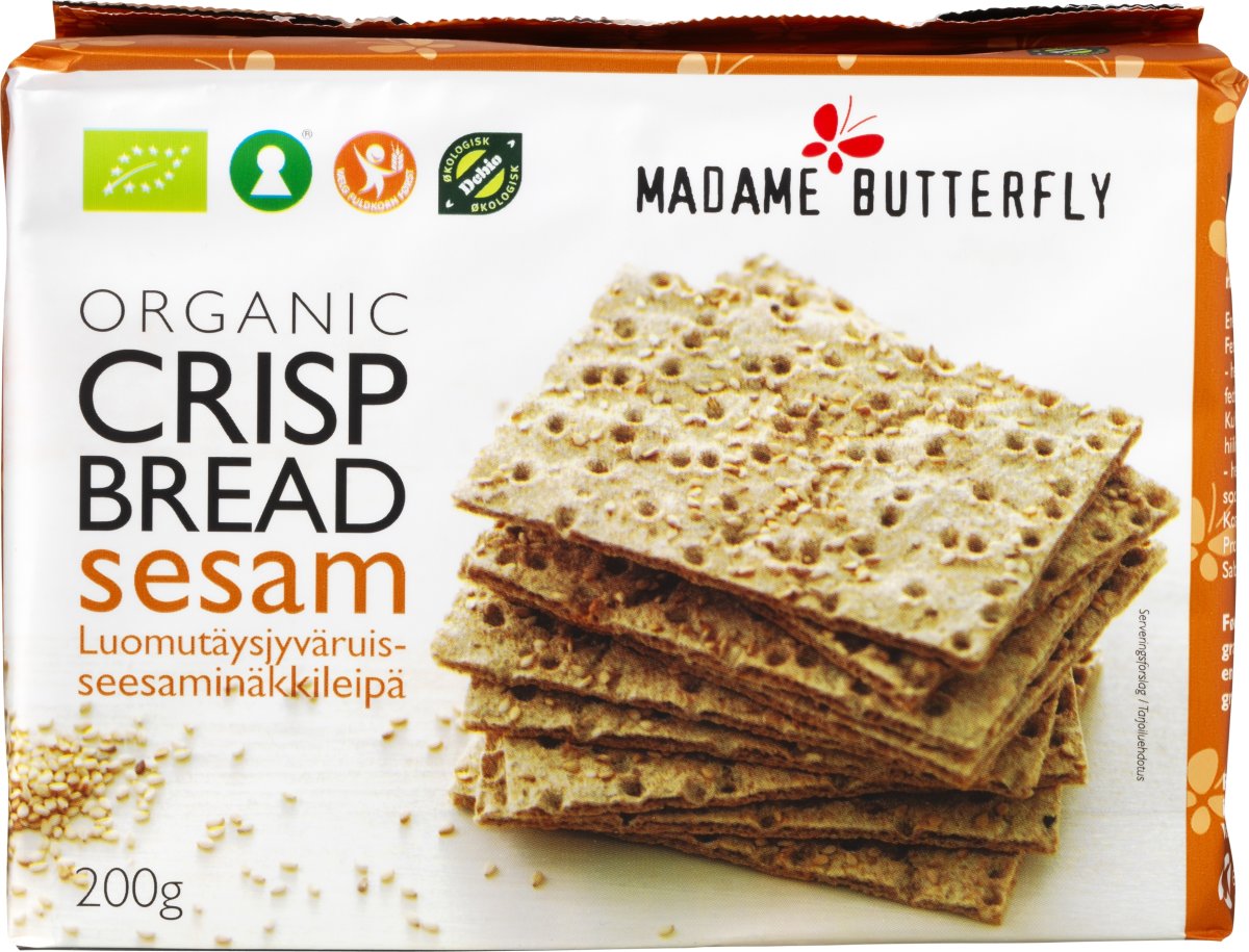 Madame Butterfly Øko knækbrød med sesam, 200 g