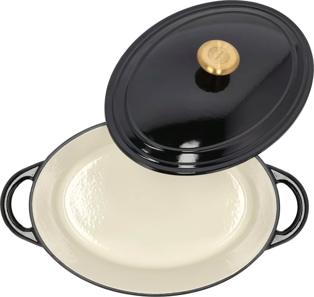 Pillivuyt Gourmet Støbejernsgryde, 4 liter, sort