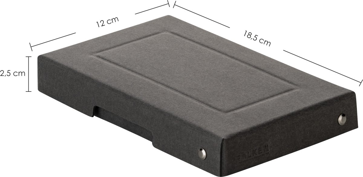 Exacompta Pure Box, 100x150mm, H25 mm, sort