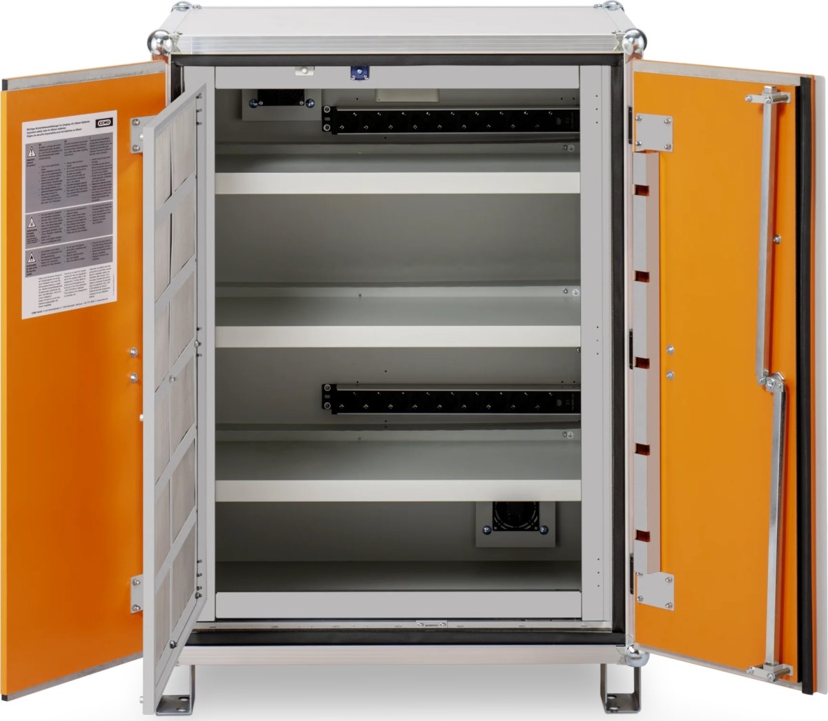 Batteriopbevaringsskab 400V m/fødder, 66x80x111 cm