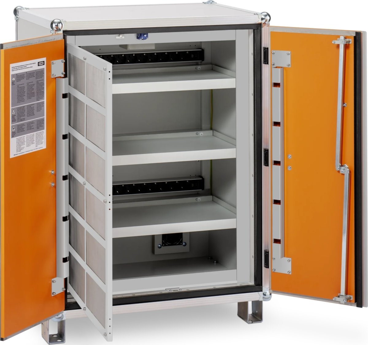 Batteriopbevaringsskab 400V m/fødder, 66x80x111 cm