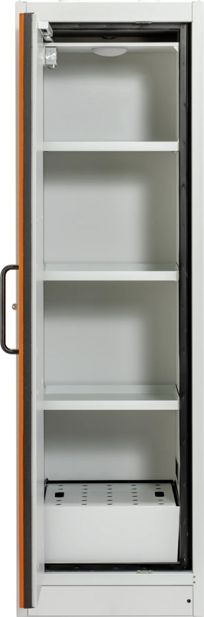 Batteriopbevaringsskab, venstre dør, 64x60x195 cm.