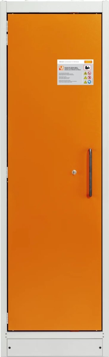Batteriopbevaringsskab, venstre dør, 64x60x195 cm.