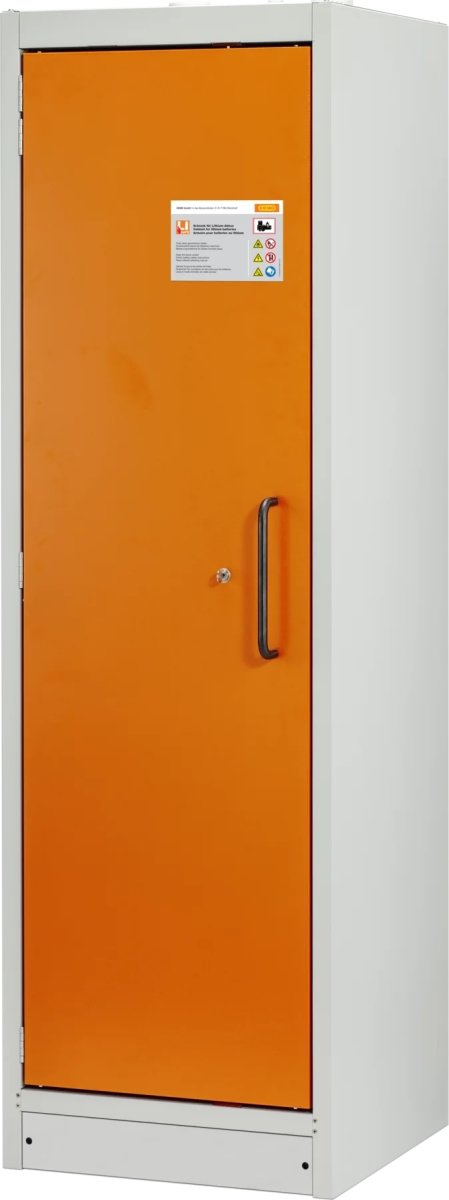 Batteriopbevaringsskab, venstre dør, 64x60x195 cm.