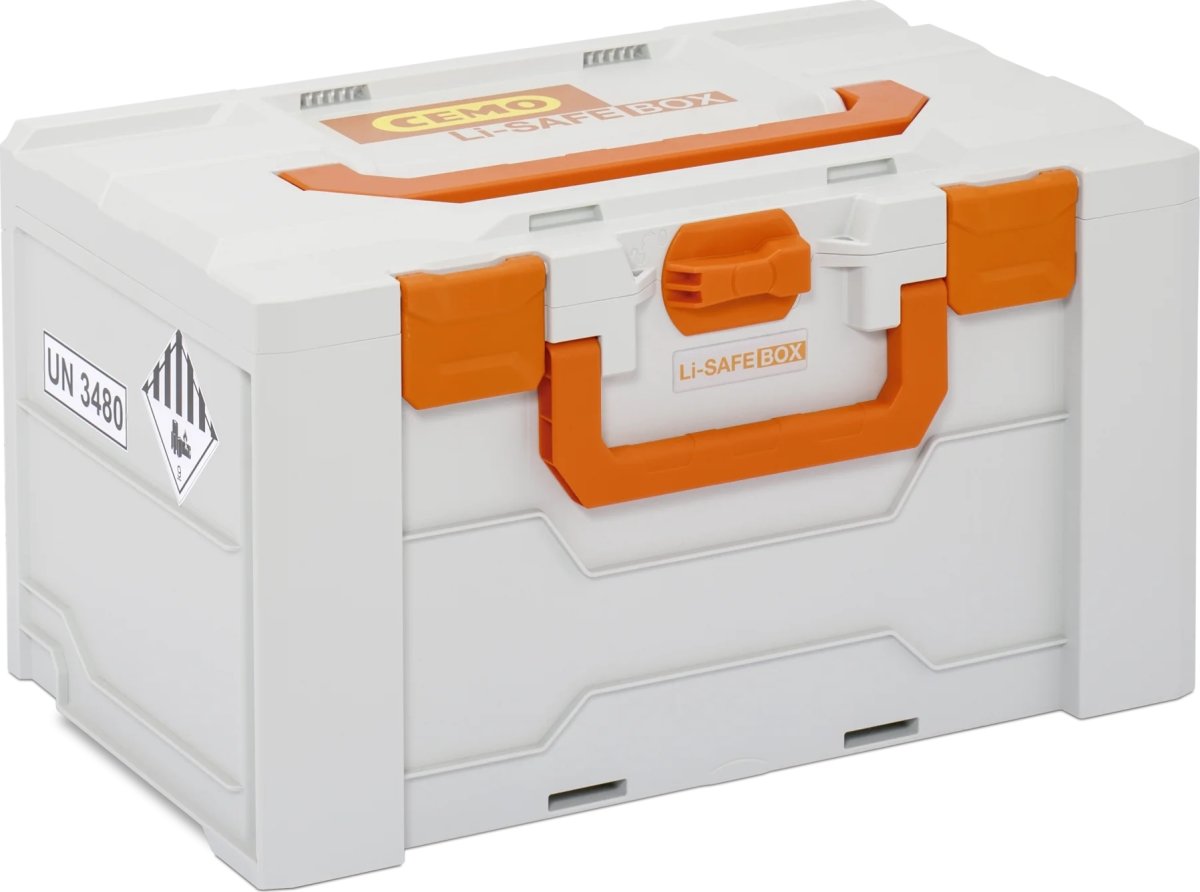 Batteri transportkasse brandsikker, 50x30x28 cm.