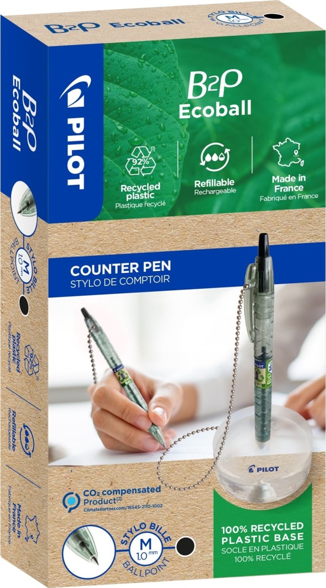 Pilot Bottle2Pen Ecoball Skranke kuglepen | Sort