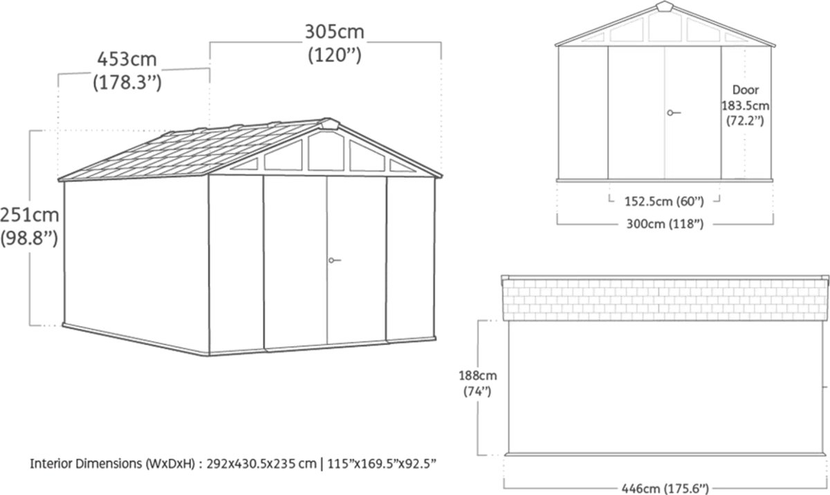 Keter Skur Stronghold 10x15, grå