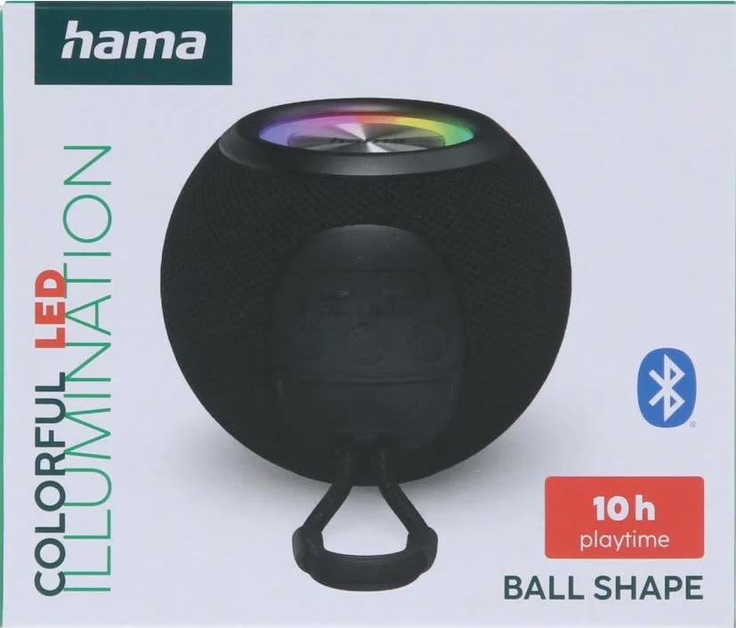 Hama Højttaler BallShape Trådløs LED Sort