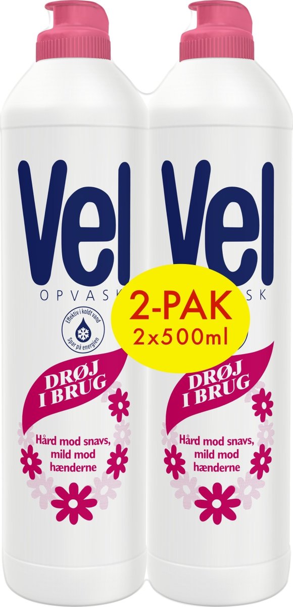 Vel Opvaskemiddel | Dobbeltpack | 2 x 500 ml