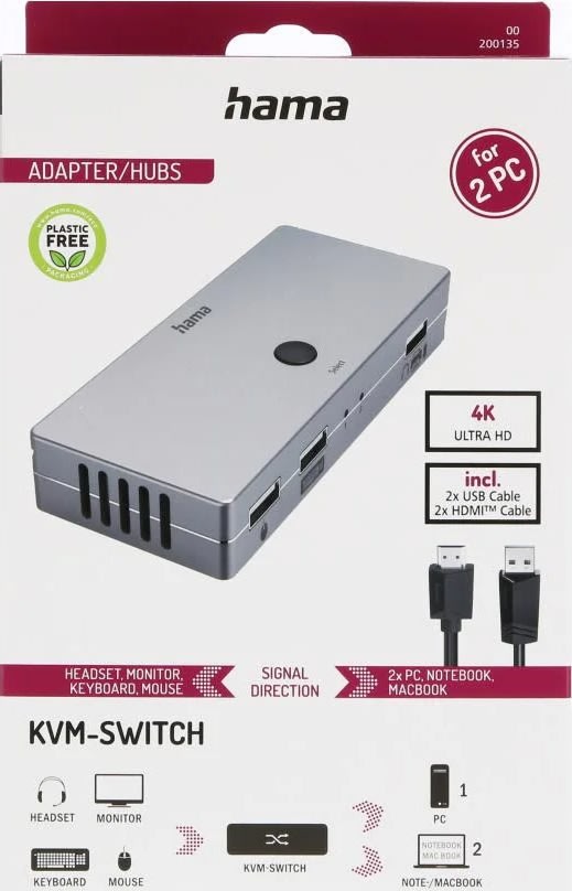 HAMA Switch KVM 4 Porte