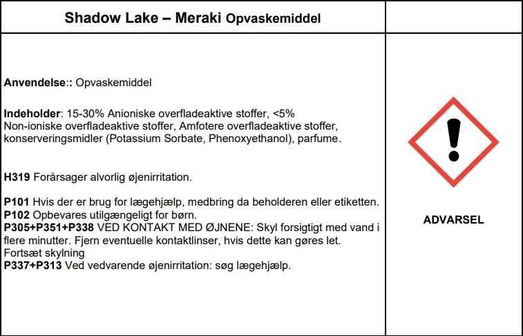 Meraki Opvaskebørste og Opvaskemiddel, shadow lake