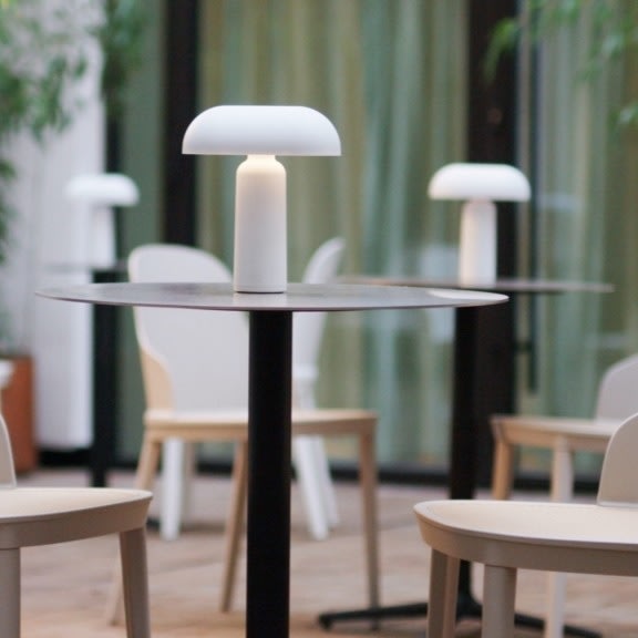 Normann Copenhagen Porta Bordlampe, hvid, 2 stk