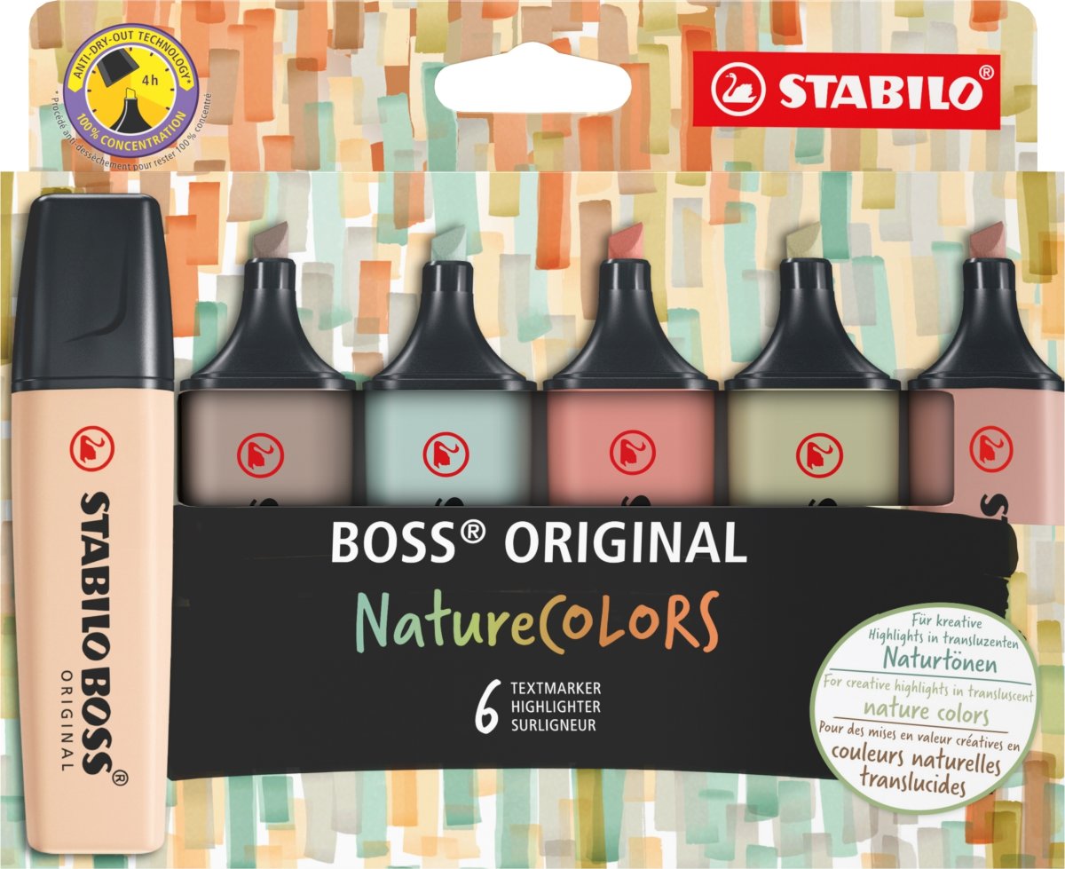 Stabilo Boss Highlighter | Nature | 6 farver