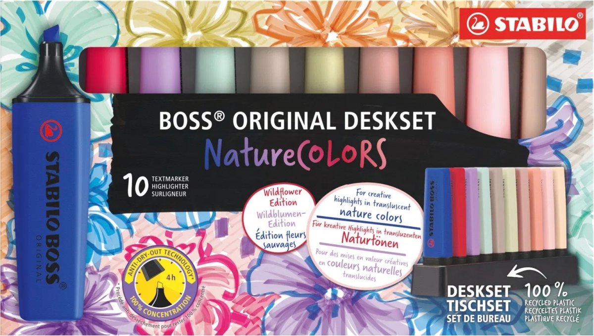 Stabilo Boss Highlighter | Nature | 10 farver