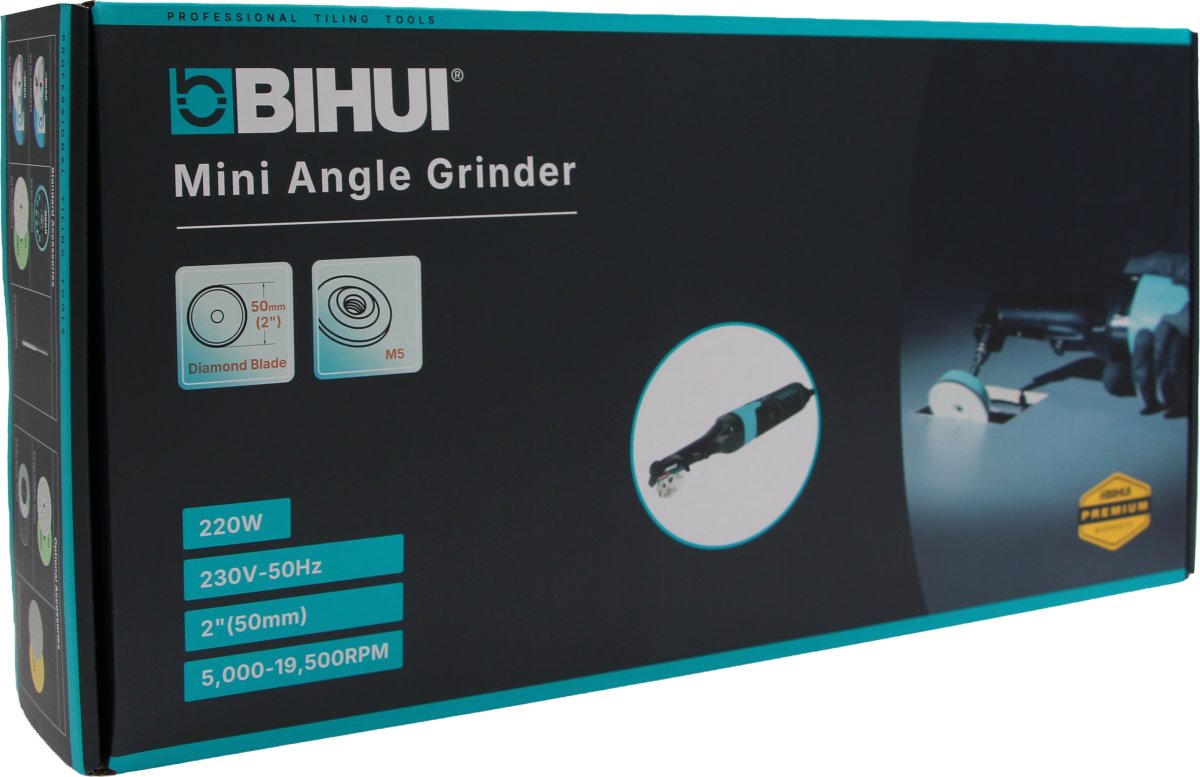 BIHUI mini vinkelsliber kit m/ledning, 50mm, 220W