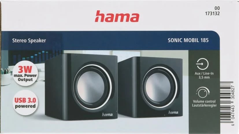 HAMA Højttalere Sonic Mobil 185 Sort/Sølv